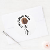 Ukulele Nut Ronde Sticker (Envelop)