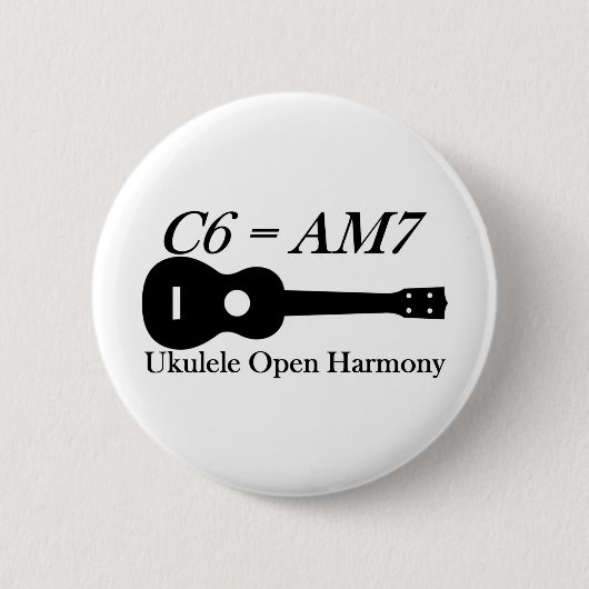 Ukulele Open Chords Ronde Button 5,7 Cm (Voorkant)