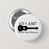 Ukulele Open Chords Ronde Button 5,7 Cm (Voorkant /achterkant)