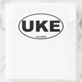 Ukulele Ovale Sticker (Tas)