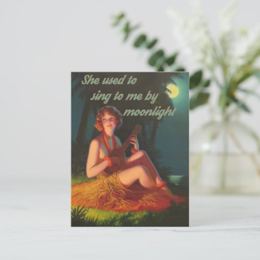 Ukulele par carte postale Moonlight (Debout devant)