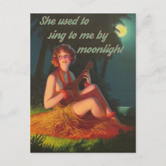 Ukulele par carte postale Moonlight (Devant)