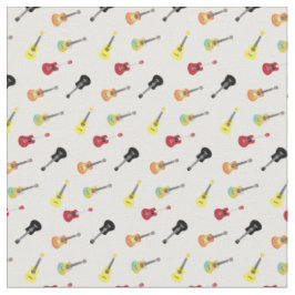 Ukulele Pattern Simple & Cute Musical Stof