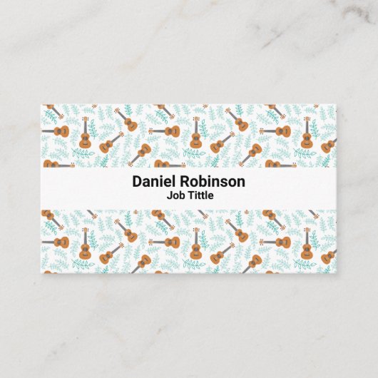 Ukulele patterns visitekaartje (Voorkant)