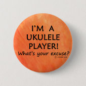 Ukulele Player Excuseert u Ronde Button 5,7 Cm (Voorkant)