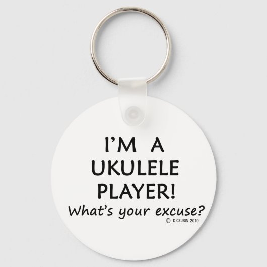 Ukulele Player Excuseert u Sleutelhanger (Voorkant)