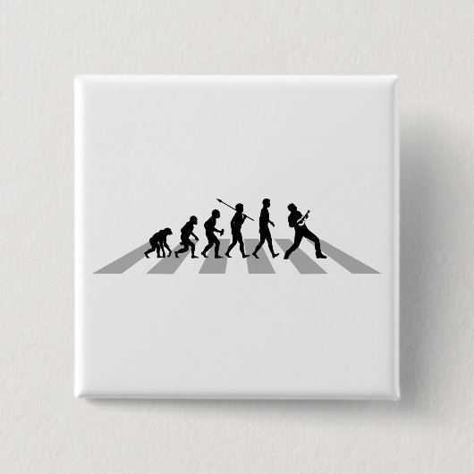 Ukulele Player Vierkante Button 5,1 Cm (Voorkant)