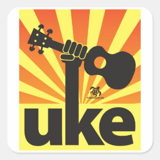 Ukulele Power Vierkante Sticker