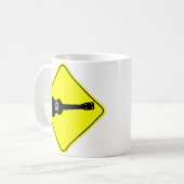 Ukulele Road Sign Mok (Voorkant links)