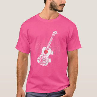 Ukulele Sound Wave Hawaiian akoestische muzikant U T-shirt
