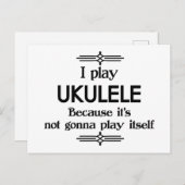 Ukulele - Speel zelf Funny Deco Music Briefkaart (Voorkant / Achterkant)