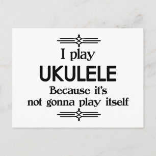 Ukulele - Speel zelf Funny Deco Music Briefkaart