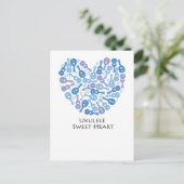 Ukulele Sweet Heart Briefkaart (Staand voorkant)