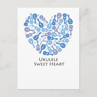 Ukulele Sweet Heart Briefkaart