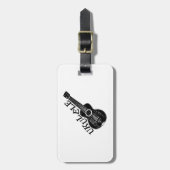 Ukulele tekst en Afbeelding Bagagelabel (Voorkant verticaal)