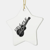 Ukulele tekst en Afbeelding Keramisch Ornament (Links)