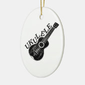 Ukulele tekst en Afbeelding Keramisch Ornament (Links)