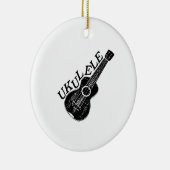 Ukulele tekst en Afbeelding Keramisch Ornament (Rechts)