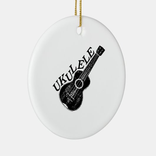 Ukulele tekst en Afbeelding Keramisch Ornament (Rechts)