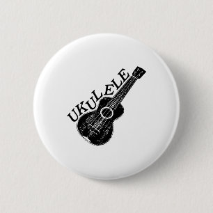 Ukulele tekst en Afbeelding Ronde Button 5,7 Cm