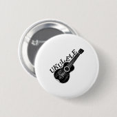 Ukulele tekst en Afbeelding Ronde Button 5,7 Cm (Voorkant /achterkant)