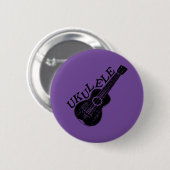 Ukulele tekst en Afbeelding Ronde Button 5,7 Cm (Voorkant /achterkant)