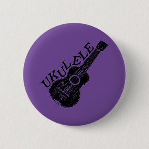 Ukulele tekst en Afbeelding Ronde Button 5,7 Cm