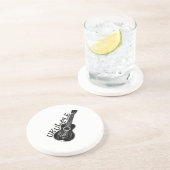 Ukulele tekst en Afbeelding Zandsteen Onderzetter (Zijkant)