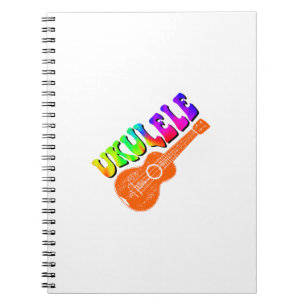 Ukulele Tie Dye Groovy Text Art Notitieboek