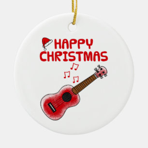 Ukulele Uke Joueur Musicien Ornement de Noël