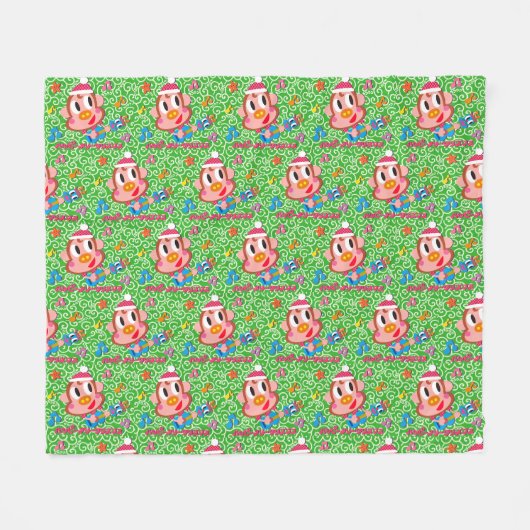 Ukulele Ukkiy Fleece Deken (Voorkant (Horizontaal))