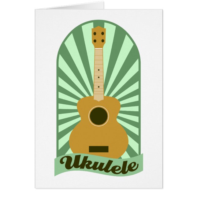Ukulélé verte de rayon de soleil (Devant)
