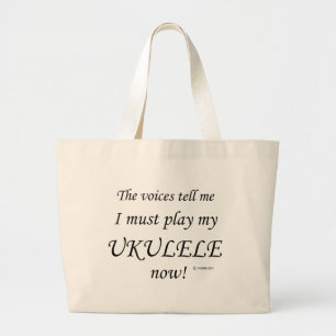 Ukulele Voices zegt dat je moet spelen Grote Tote Bag