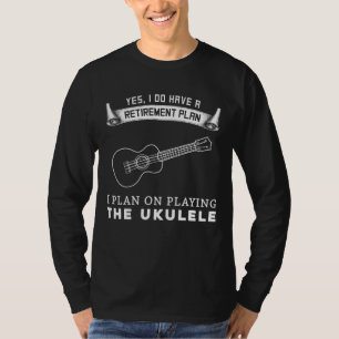 Ukulele-volle Pensioen Serenade: Grappige T-shirt