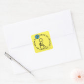 Ukulele - World Revolves rond Square Sticker (Envelop)