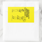 Ukulele Zombie Explode Rechthoekige Sticker (Tas)