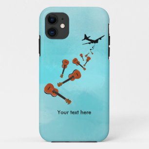 Ukuleles uit vliegtuig en vliegtuig gevallen iPhone 11 hoesje