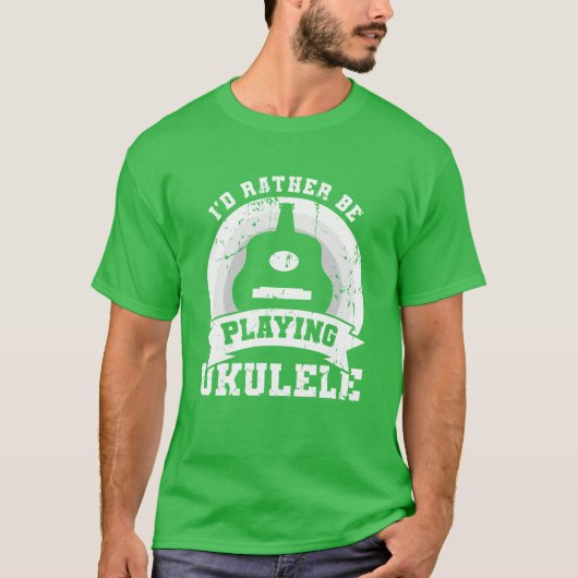 Ukulelist Quote retro T-shirt (Voorkant)