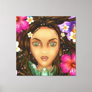 Ukuli'i ka Pua 40x40 Stretched Canvas Print