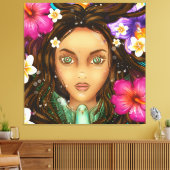 Ukuli'i ka Pua 40x40 toile étirée Impression (Insitu(Salon))