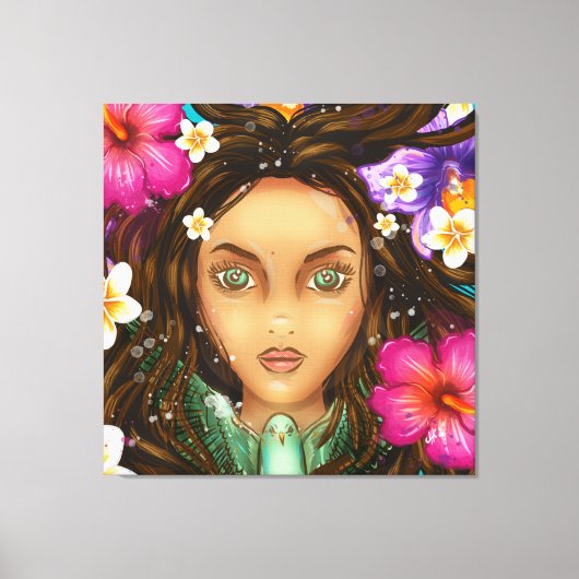 Ukuli'i ka Pua 40x40 toile étirée Impression (Recto)