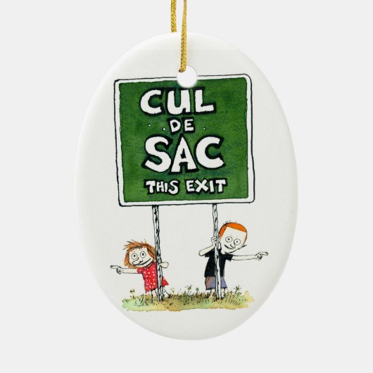 ul de Sac: Deze versiering afsluiten Keramisch Ornament (Achterkant)