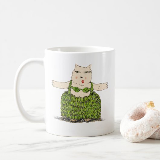 Ula, la tasse de chat de danse polynésienne de (Avec donut)
