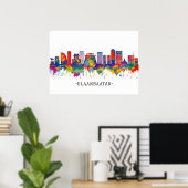 Ulaanbaatar Mongolia Skyline Poster (Thuiskantoor)