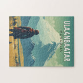 Ulaanbaatar Mongolië Reizen Kunst Vintage Legpuzzel (Horizontaal)