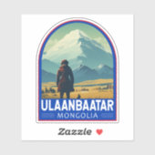 Ulaanbaatar Mongolië Reizen Kunst Vintage Sticker (Vel)