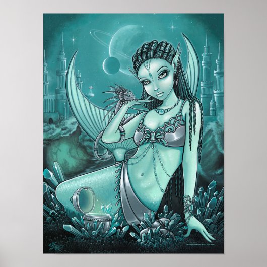 Uli Alien Mermaid Crystal Dragon City Poster (Voorkant)