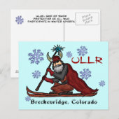 Ullr dieu de la neige carte postale (Devant / Derrière)