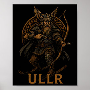 Ullr Noorse God Van Boogschieten En Skiën Poster