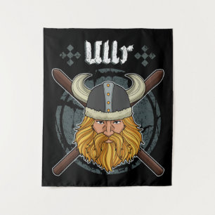 Ullr Ski Winter Sports Gifts Skiing Viking Ullr Wandkleed